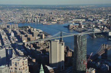 New York'ta bir Dünya Ticaret Merkezi gözlem güverteden görünümü