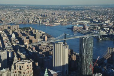 New York'ta bir Dünya Ticaret Merkezi gözlem güverteden görünümü