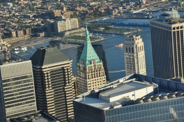 New York'ta bir Dünya Ticaret Merkezi gözlem güverteden görünümü