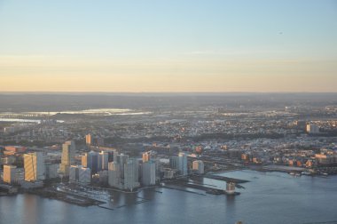 New York'ta bir Dünya Ticaret Merkezi gözlem güverteden görünümü