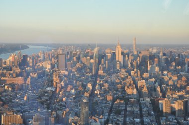 New York'ta bir Dünya Ticaret Merkezi gözlem güverteden görünümü