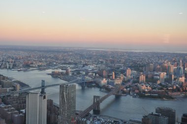 New York'ta bir Dünya Ticaret Merkezi gözlem güverteden görünümü