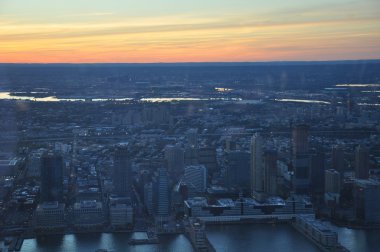 New York şehrinin hava manzarası