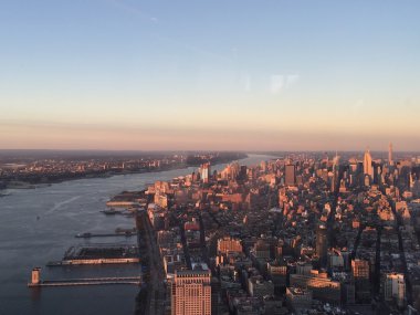 New York'ta bir Dünya Ticaret Merkezi gözlem güverteden görünümü