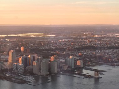 New York'ta bir Dünya Ticaret Merkezi gözlem güverteden görünümü
