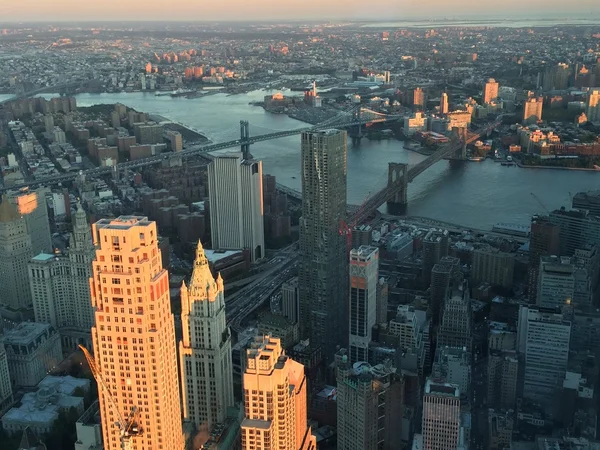 Luchtfoto van New York City — Stockfoto