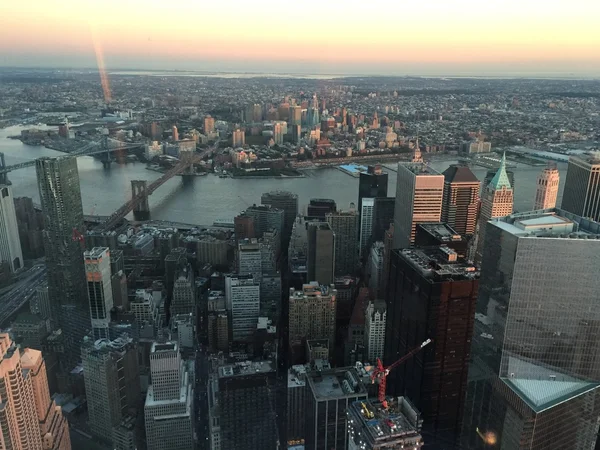 Luchtfoto van New York City — Stockfoto