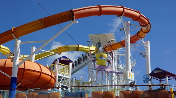 Water Slides on the Carnival Breeze — Stock Photo, Image