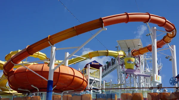 Water Slides on the Carnival Breeze — Stock Photo, Image