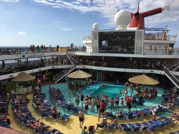 Poolside on the Carnival Breeze — Stock Photo, Image