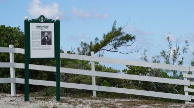 GRAND TURK, TURKS & CAICOS - 23 Kasım 2016: Turks ve Caicos Adalarındaki Grand Turk 'teki Horatio Nelson Gözcü Noktası. 