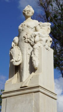 Willemstad Curacao içinde Kraliçe Wilhelmina heykeli