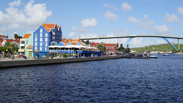 Queen Juliana Bridge in Willemstad, Curacao
