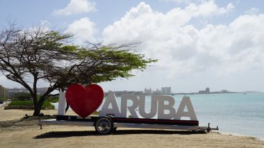 I Love Aruba sign clipart