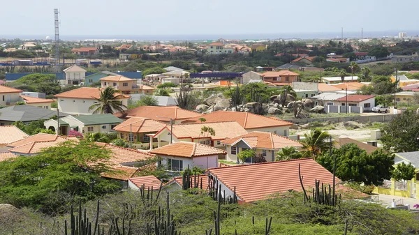 Vue depuis la formation rocheuse de Casibari à Aruba — Photo