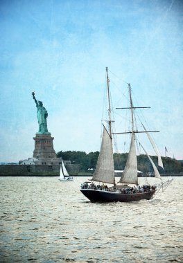 nyc şehir Vintage kartpostal