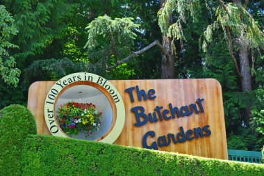The sign of the butchart gardens clipart