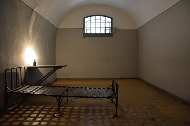 Peter ve Paul fortress Petersburg karanlık hapishane hücresinde