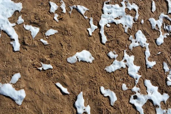 Kar ve kum — Stok fotoğraf