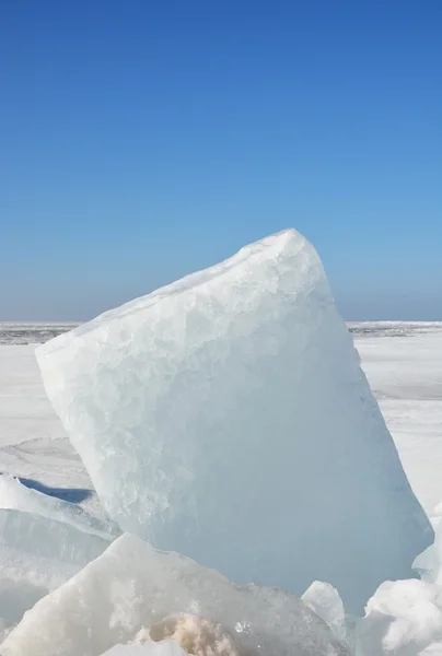 Hummock на замерзшем морском берегу — стоковое фото