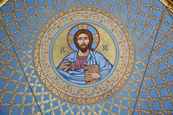 Картина на куполе Морского собора Никольского — стоковое фото