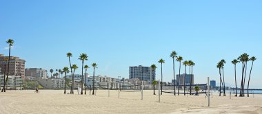 Panoramic view of Long beach clipart