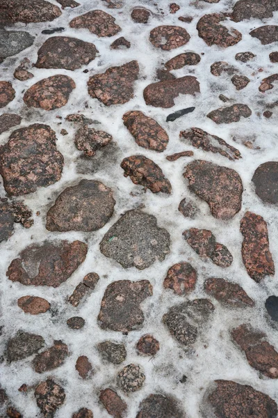 Trottoaren med snö — Stockfoto