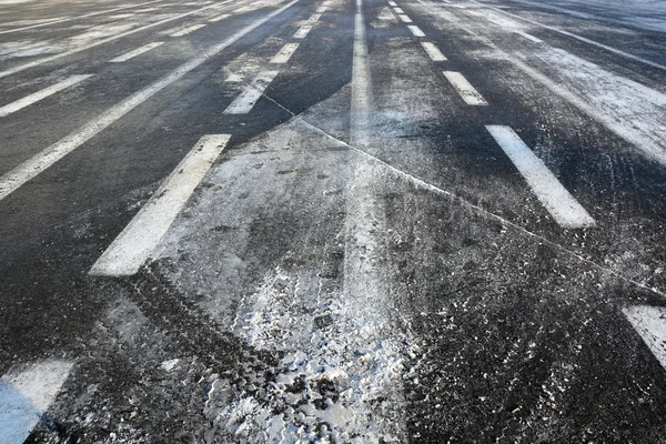 Autostrada Zimowa — Zdjęcie stockowe