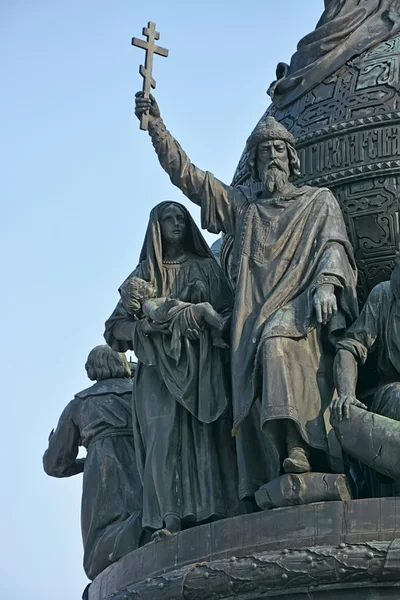 Detalhe do Monumento ao Milênio da Rússia — Fotografia de Stock