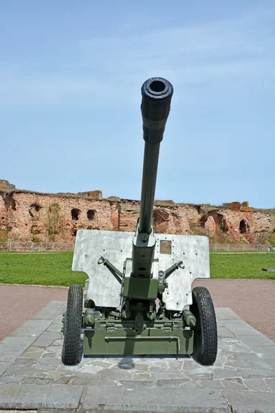 Old battle cannon at Shlisselburg's fortress — Stock Photo, Image