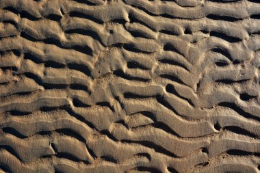 Interesting sand pattern on the beach