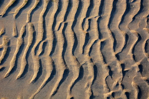 Interesting sand pattern on the beach — Stok fotoğraf