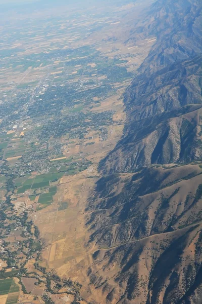 Mountains at the USA. View from the airplane — Stock Photo, Image