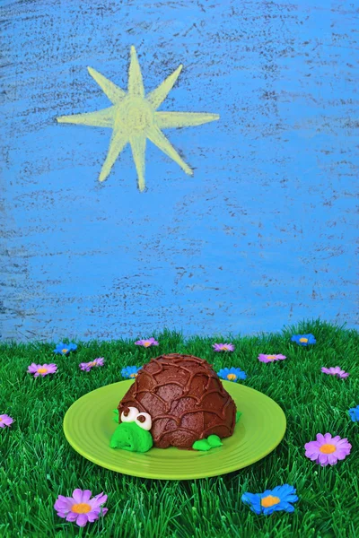 Turtle Cupcake with Summer Theme — Stock Photo, Image