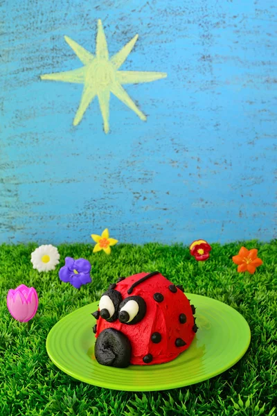 Red Ladybug Cupcake — Stock Photo, Image