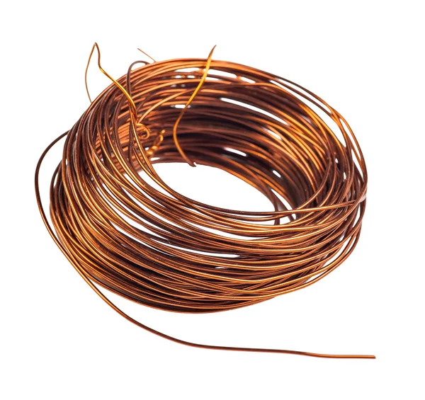 Coil of copper wire — Stock Photo, Image