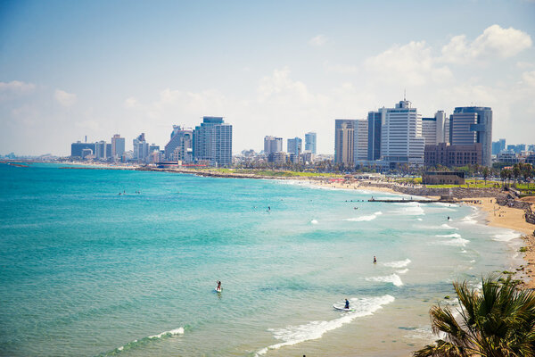 the coast of Tel Aviv