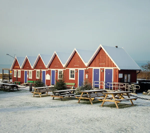 Rotes Haus in Schweden — Stockfoto