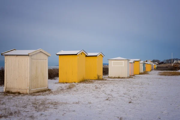 Small buildings in winter — Stock Photo, Image