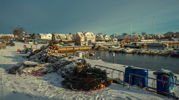 Netwerk op de oever — Stockfoto