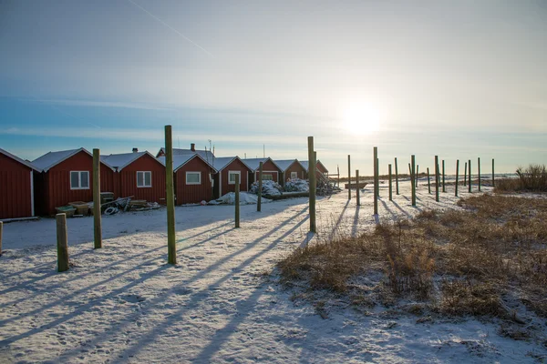 Rotes Haus in Schweden — Stockfoto