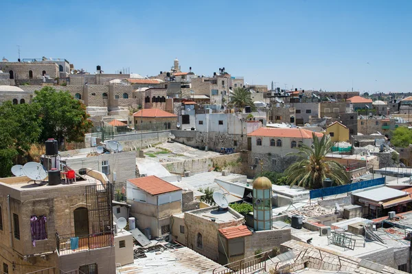 エルサレムの古代壁がある旧市街の眺め — ストック写真