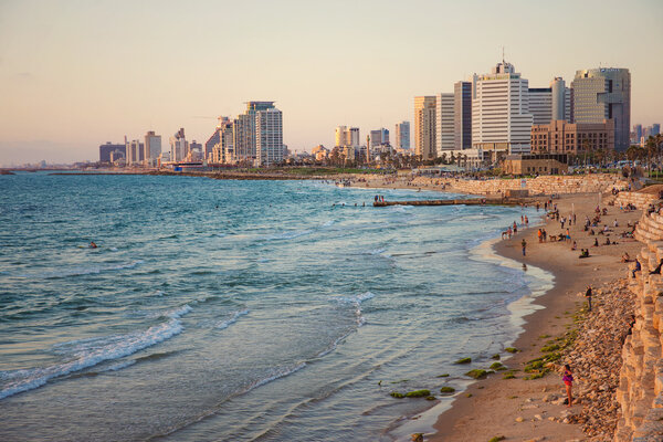 View of the business district in Tel Aviv