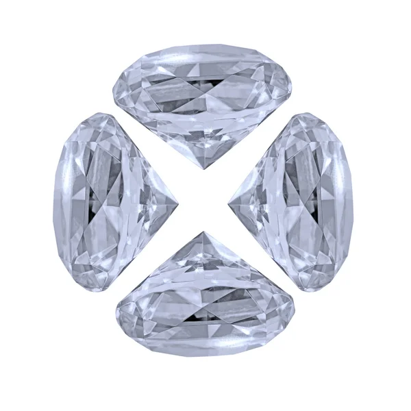 Diamond egy fehér háttér — Stock Fotó