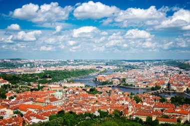 Prague view from above clipart