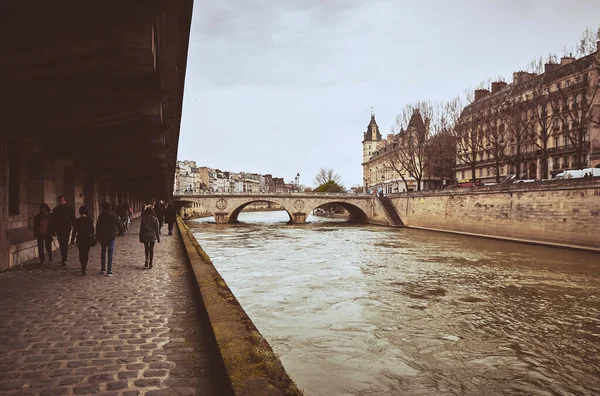 Beautiful Buildings Center Paris Seine — Stock Photo, Image