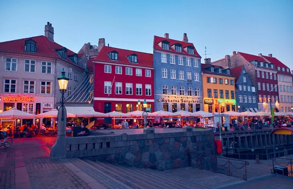 Dinamarca Copenhague Junho 2018 Nyhavn Dos Marcos Mais Famosos Cidade — Fotografia de Stock
