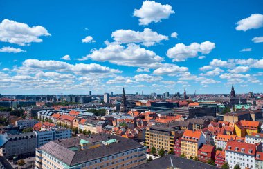 City landscape. View of the central historical part of Copenhagen from a height.