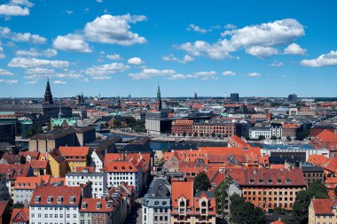 City landscape. View of the central historical part of Copenhagen from a height.