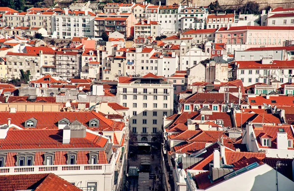 城市景观 一月在葡萄牙里斯本市中心的头像 — 图库照片